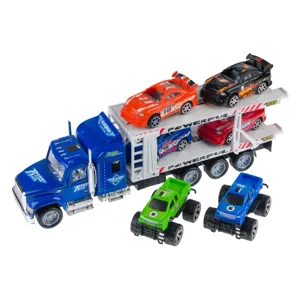 Set Camioane Transportatoare 1:32, 6 Vehicule, Plastic