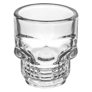 Pahar shot craniu din sticlă transparentă 50ml