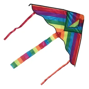Zmeu textil în formă de săgeată multicolor cu sfoară