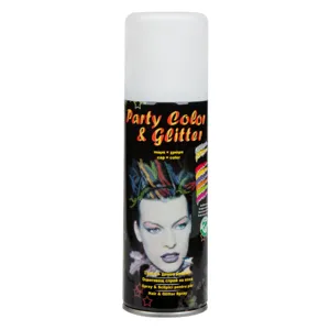 Spray de Par Alb cu Sclipici pentru Halloween, 125 ml