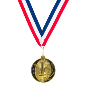 Medalie aurie cu panglică tricoloră pentru premii
