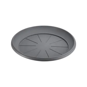 Ghivec pentru flori din plastic antracit - design modern