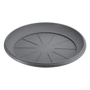 Farfurie Ghiveci Flori din Plastic Antracit - Design Modern