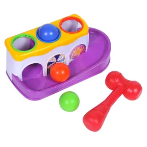 Jucarie Sortator cu Ciocan pentru Bebelusi, Multicolor, 3 Bile