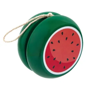 YoYo din Lemn cu Design Pepene Verde, 5.5x3.5 cm