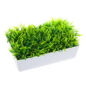 Suport pentru săpun din plastic cu iarbă artificială, design elegant
