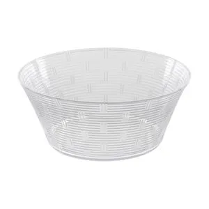 Bol din plastic transparent cu model dungi pentru servire