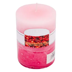 Lumanare parfumata cu aroma de merisor, Roz, Ø6.8x9.5cm