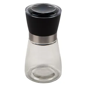 Rasnita din sticlă transparentă pentru sare și piper