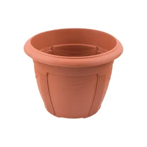 Ghiveci din plastic Teracota cu reliefuri pentru flori