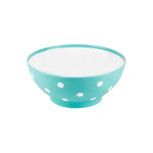 Bol de plastic mat verde cu buline pentru stocare - capacitate 350ml