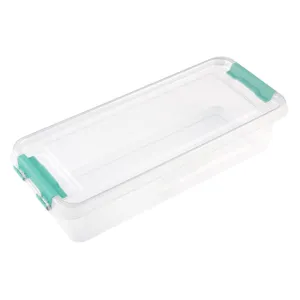 Cutie de depozitare plastic transparenta cu clips, 1.2L
