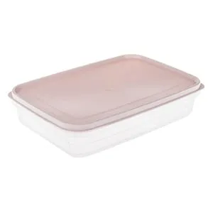 Caserolă Alimentară Plastică 2.1L Roz Pudrată pentru Mașina de Spălat Vase