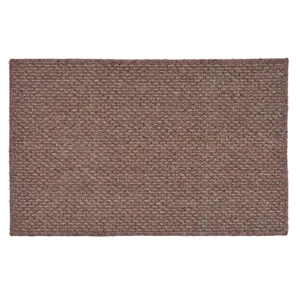 Covoraș de ușă bicolor maro-bej, 60x40 cm, din PP și elastan