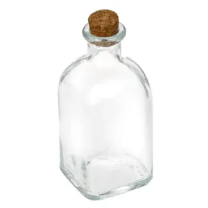 Sticlă transparentă cu dop din plută, 150 ml