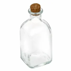Sticlă transparentă cu dop pentru depozitare 250 ml