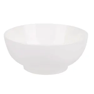 Bol de portelan rotund, 1L alb pentru servire