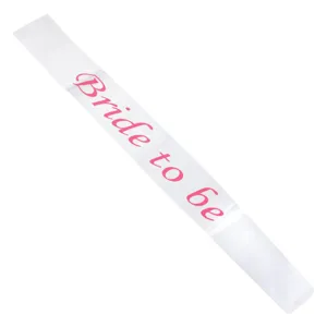 Panglica de Petrecere Albă 'Bride To Be' – Accesoriu pentru Burlacitele