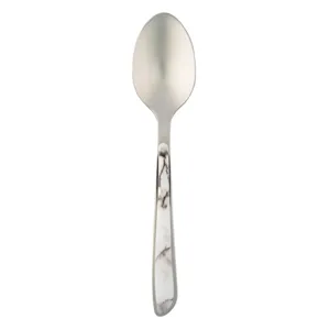 Linguriță oțel inoxidabil mâner marmorat 14 cm