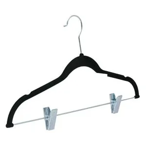 Umeraș Catifelat cu Clips, Negru