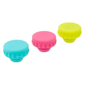 Dopuri pentru sticle din silicon, Set 3 buc, Multicolor