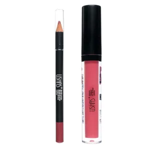 Set luciu de buze mat și creion contur deep nude