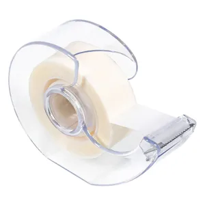 Suport pentru bandă adezivă, Transparent, cu Bandă Albă 25m x 18mm