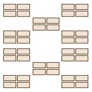 Etichete autocolante clasice, 8x4 cm, 40 buc, Negru