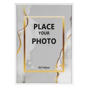 Rama foto decorativa alba plastic pentru perete 30x40 cm
