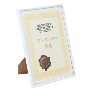 Ramă foto A4 albă pentru diploma și certificate 21x29.7cm