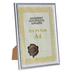 Ramă foto A4 din plastic argintiu 21x29.7 cm
