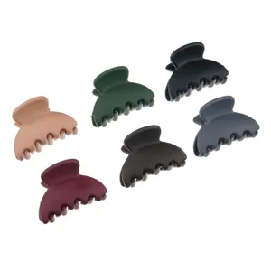 Clame de Păr Multicolore Mate pentru Femei, 4 cm, Set de 6 Bucăți