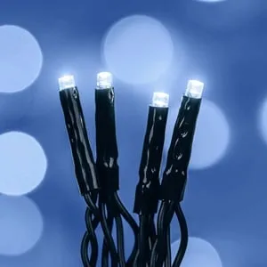 Instalație Lumini LED 180 Becuri Alb Rece Cablu Verde 12m