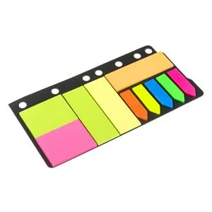 Notițe adezive multicolore, forme variate, Set mixt 3 dimensiuni