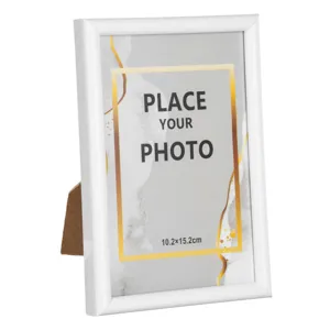 Rama foto decorativa alba, 10x15 cm, plastic