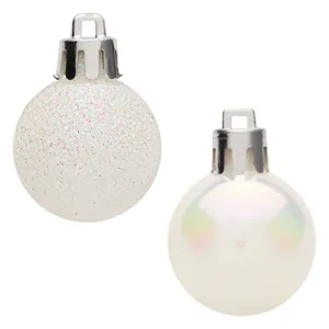 Set Globuri de Crăciun Irizate Glitter Albastre