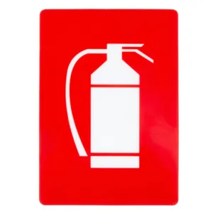 Autocolant Indicator Stingător, 12x17 cm, PVC, Roșu