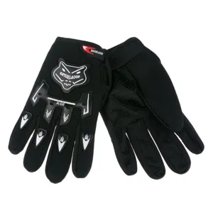 Manuși de motocicletă, negre, textile, pentru adulți