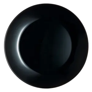 Farfurie întinsă din opal neagră Ø25 cm pentru servire elegantă