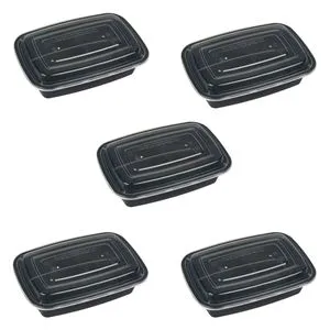 Set Recipiente Alimente cu Capac Transparent 1L