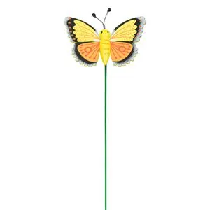 Stick Decorativ pentru Ghiveci, Fluture de Lemn, 25cm