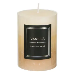Lumanare parfumata ecru cu aroma de vanilie pentru decor