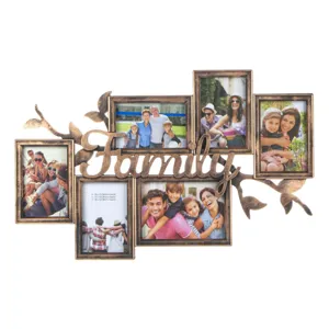 Rama foto decorativa bronz, 6 poze, 60x38 cm