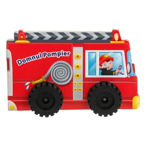 Carte cartonată cu roți, Vehicul Pompieri, Domnul Pompier