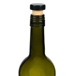 Dop pentru sticlă cu plută și plastic, 3 bucăți, Negru