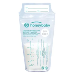 Pungi depozitare lapte matern, 200 ml, 15 buc, pre-sterilizate, fara BPA