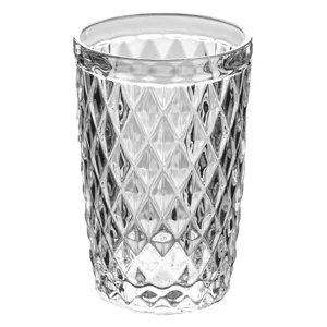 Pahar sticlă transparentă model diamantat 350 ml
