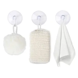 Cuiere Metalice cu Ventuză Transparentă 3cm - Set 6 Bucăți