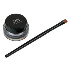 Gel eyeliner negru cu pensulă cu vârf înclinat