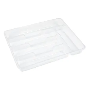 Suport Organizator Tacamuri Transparent cu 5 Compartimente